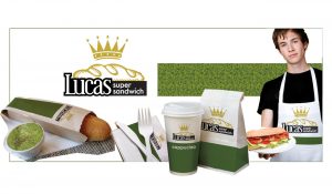 Lucas Super Sandwich - Materiale branding